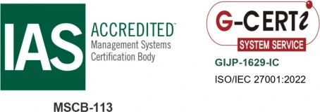 ISMS認証 IAS / G-CERT ISO/IEC 27001:2022 (MSCB-113 / GIJP-1629-IC)